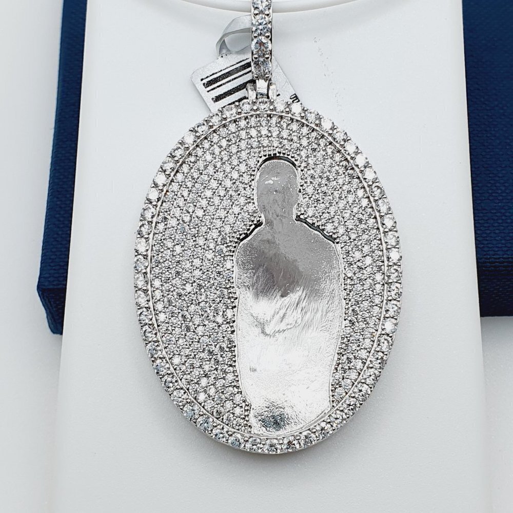925 Sterling Silver Plated CZ Pendant, EVBRS635